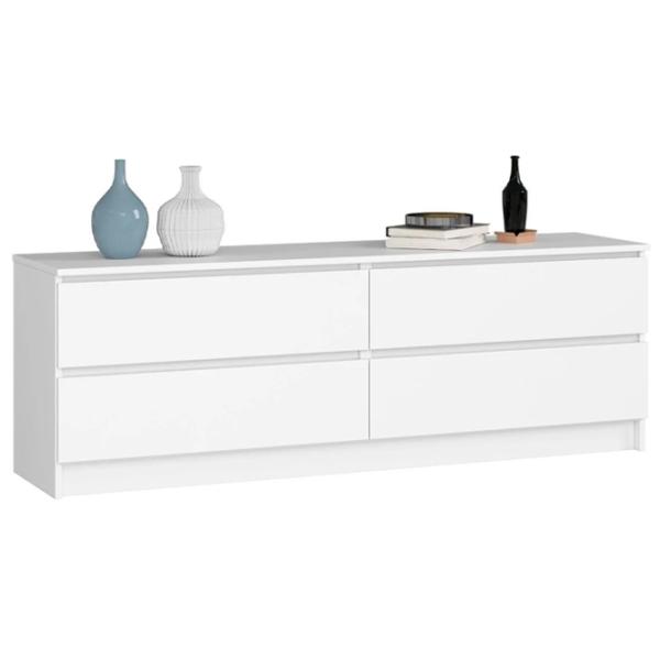 Comodă Akord K160 4SZ 55 x 160 x 40/ LPAL/ Alb photo 1