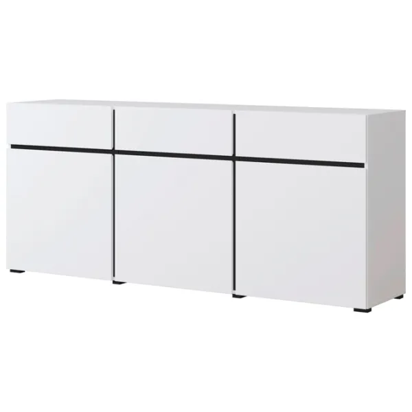 Комод Helvetia Cross 3D3S 78.3см x 180см x 40см/ ЛДСП/ Белый photo 1
