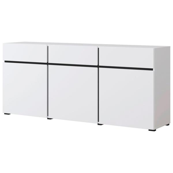 Комод Helvetia Cross 3D3S 78.3см x 180см x 40см/ ЛДСП/ Белый photo 1