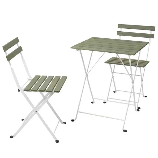 Set mobilă terasă Ikea Tarno 2 Oțel/ Lemn/ Plastic/ White photo 1