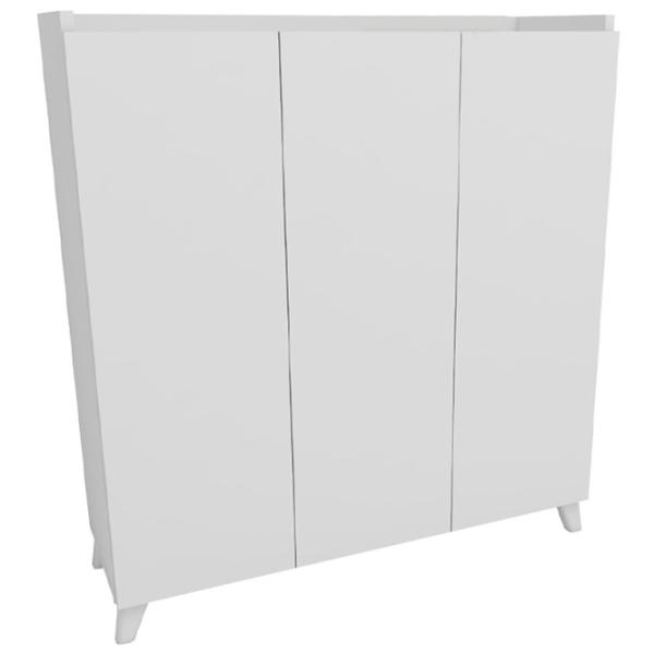 Comodă Fabulous Multifunctional Cabinet With 3 Doors 103.5 x 90 x 30/ PAL/ Alb photo 1