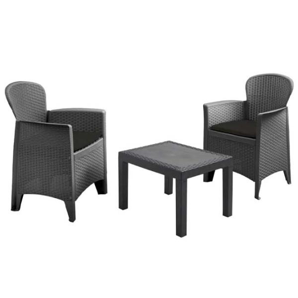 Set mobilă terasă ProGarden Akita Plastic/ Plastic/ Plastic/ Gray photo 1