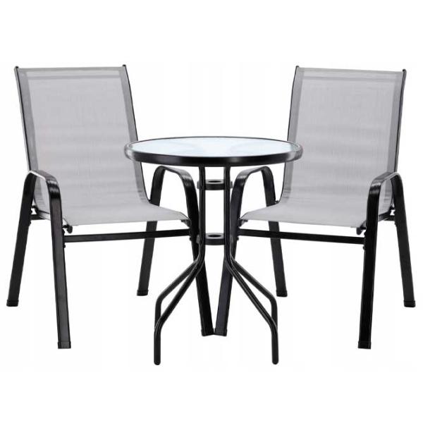 Set mobilă terasă GardenLine SAD5901 Metal/ Sticlă/ Plastic/ Gray photo 1