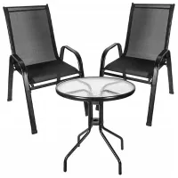 Набор мебели для террасы Jumi Fiesta OM-967960 Металл/ Стекло/ Ткань/ Черный