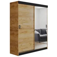 Шкаф Prime Furniture Retro 1 138 x 59см x 205 / ЛДСП / Дуб Крафт Золотой