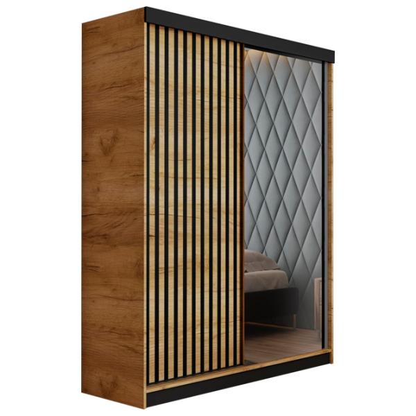 Dulap Prime Furniture Malani 138 x 59 x 205 / PAL / Stejar Craft Auriu photo 1