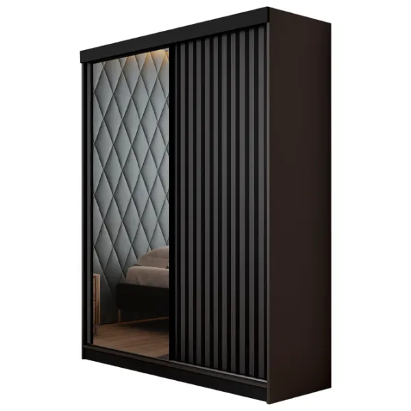 Шкаф Prime Furniture Malani 138 x 59см x 205 / ЛДСП / Графитовый photo 1 Шкаф Prime Furniture Malani 138 x 59см x 205 / ЛДСП / Графитовый photo 1