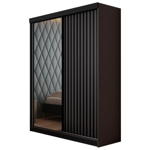 Шкаф Prime Furniture Malani 138 x 59см x 205 / ЛДСП / Графитовый photo 1 Шкаф Prime Furniture Malani 138 x 59см x 205 / ЛДСП / Графитовый photo 1