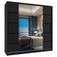 Шкаф Belini Premium ME SZP5 SZP5/1/B/B/0/KLP 200 x 60см x 216 / ЛДСП / Black