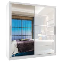 Шкаф Belini Premium MGB SZP7 SZP7/0/W/1L5W/KLAL 158 x 60см x 216 / ЛДСП / Белый