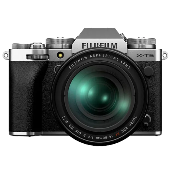 Фотоаппарат FujiFilm X-T5 XF16-80mmF4 R OIS WR CMOS/ Серебристый photo 1 Фотоаппарат FujiFilm X-T5 XF16-80mmF4 R OIS WR CMOS/ Серебристый photo 1