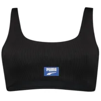 Sutien de baie pentru femei Puma Swim Women Ribbed Scoop Neck Top 1P L/ Black