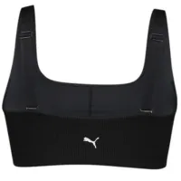 Купальный бюстгальтер для женщин Puma Swim Women Ribbed Scoop Neck Top 1P XS/ Черный