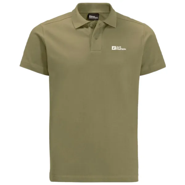 Футболка поло для мужчин Jack Wolfskin Essential Polo M Darkolivegreen photo 1