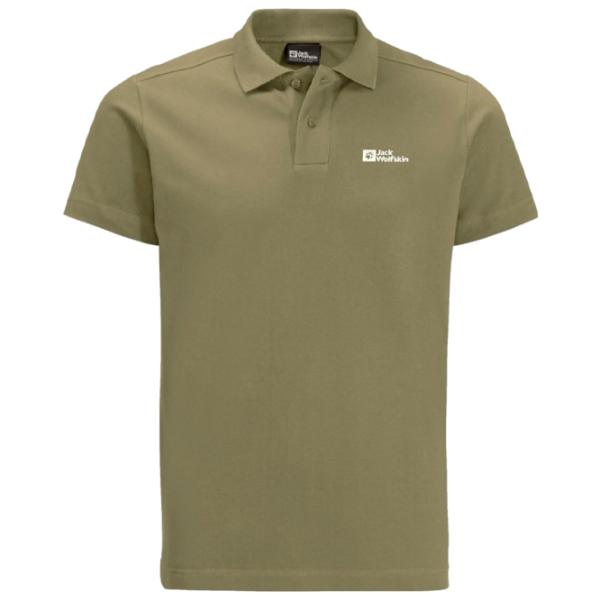 Футболка поло для мужчин Jack Wolfskin Essential Polo M Darkolivegreen photo 1