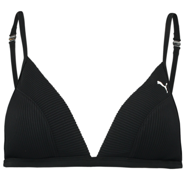 Sutien de baie pentru femei Puma Swim Women Ribbed Triangle Top 1P XS/ Black photo 1 Sutien de baie pentru femei Puma Swim Women Ribbed Triangle Top 1P XS/ Black photo 1