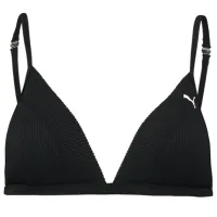 Sutien de baie pentru femei Puma Swim Women Ribbed Triangle Top 1P S/ Black
