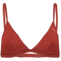 Sutien de baie pentru femei Puma Swim Women Ribbed Triangle Top 1P XS/ Brown