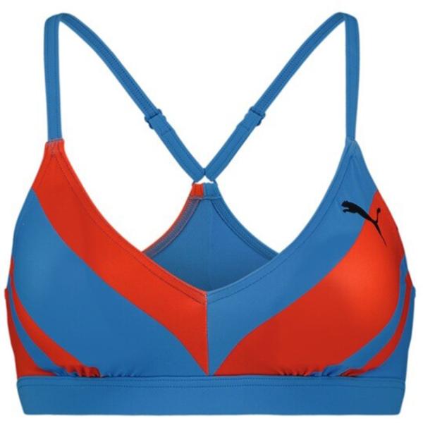 Slip pentru femei Puma Swim Women Heritage Stripe Top 1P XS/ Blue photo 1 Slip pentru femei Puma Swim Women Heritage Stripe Top 1P XS/ Blue photo 1