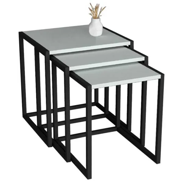 Set măsuțe de cafea Fabulous Metal Nesting 5639935 White photo 1