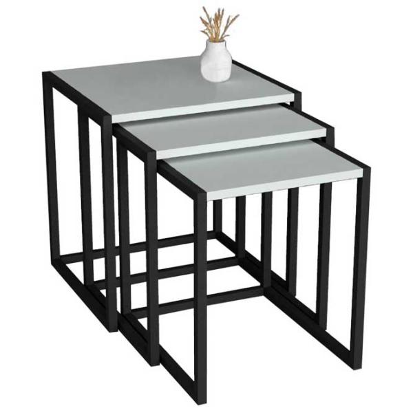 Set măsuțe de cafea Fabulous Metal Nesting 5639935 White photo 1