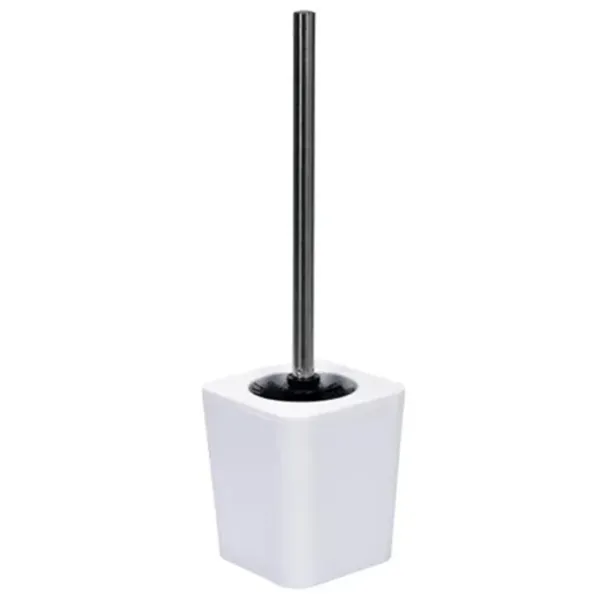 Perie WC Fala CUBOID WHITE Plastic/ De podea photo 1