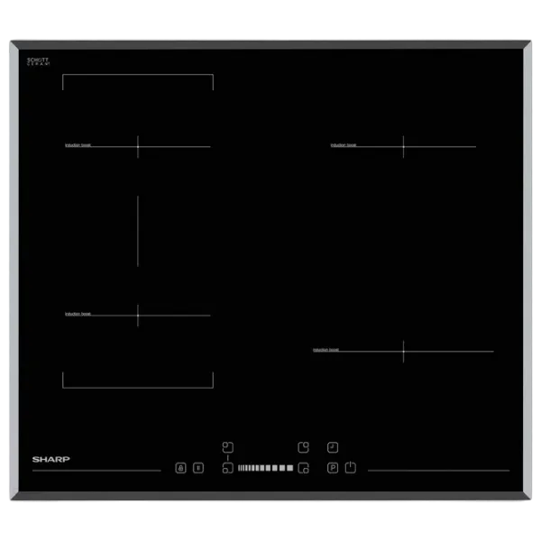 Plită încorporabilă cu inducție SHARP KH-6I27NS0I-EU Vitroceramică/ Black photo 1