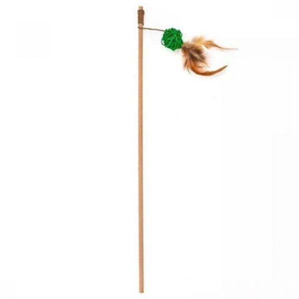 Undiță cu minge si pană pentru pisici Comfy Gaia Rod Rattan  photo 1 Undiță cu minge si pană pentru pisici Comfy Gaia Rod Rattan  photo 1