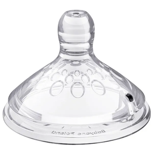 Tetină pentru biberon BabyOno 1453/ 02 Unisex/ Transparent photo 1