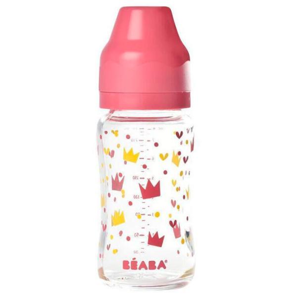 Biberon Crown B911654 Pentru fetițe/ 240 ml/ Pink photo 1