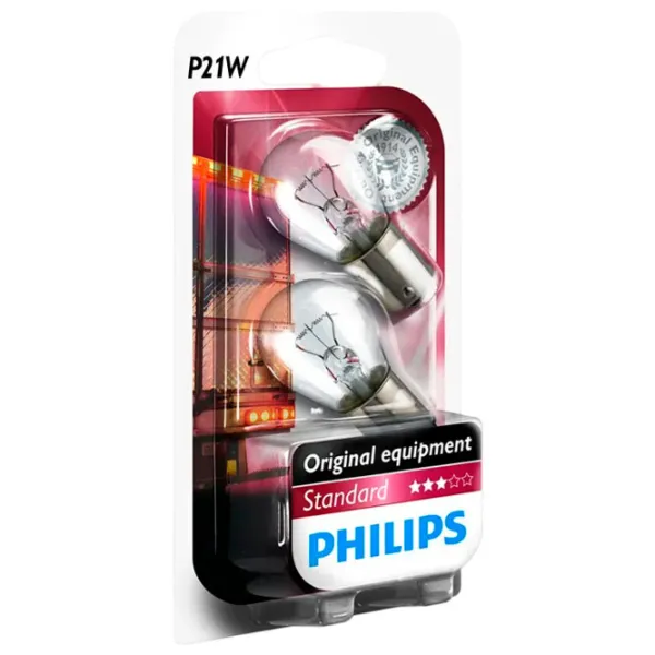 Lampă auto Philips 40456530 Incandescentă/ P21W/ BAY15d/ 5 W/ 475lm photo 1