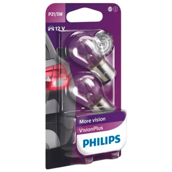 Lampă auto Philips 12499VPB2 Incandescentă/ P21/ 5W/ BAY15d/ 21 - 5 W/ 475lm photo 1 Lampă auto Philips 12499VPB2 Incandescentă/ P21/ 5W/ BAY15d/ 21 - 5 W/ 475lm photo 1