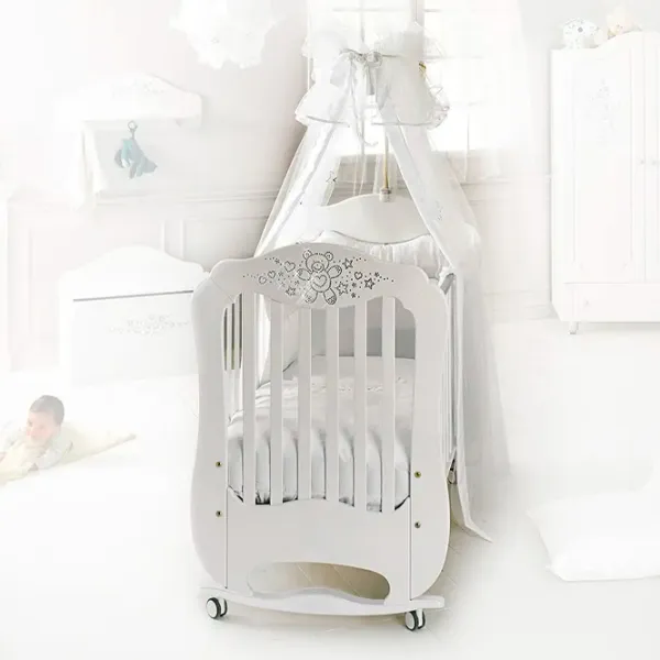 Pat pentru copii Baby Expert Diamante 0 luni - 5 ani/ White photo 1