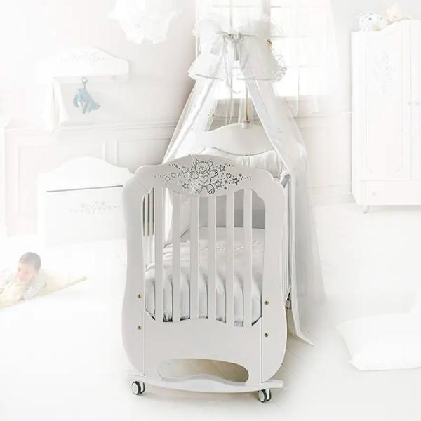 Pat pentru copii Baby Expert Diamante 0 luni - 5 ani/ White photo 1