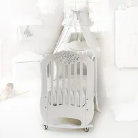 Детская кровать Baby Expert Diamante 0 месяцев - 5 лет/ Белый