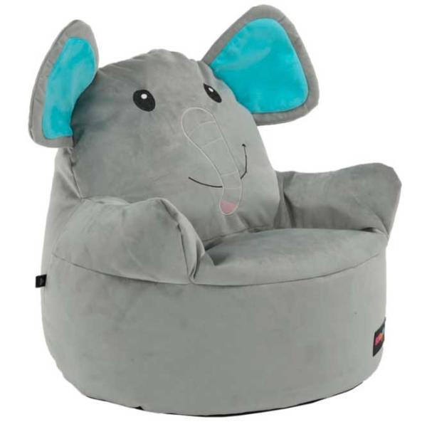 Fotoliu Bean Bag Tempo Kondela SitOnMe Baby Elephant Typ 2 M Stofă/ Polistiren expandat/ Gray photo 1