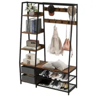 Шкаф для прихожей Costway HU10246CF Дерево/ Коричневый