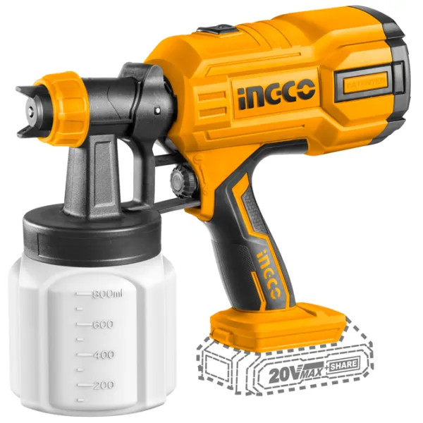 Aerograf INGCO CSGLI20406 0.8 l/ Yellow photo 1