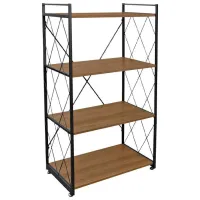 Стеллаж Deco CS-2001 125см x 72см x 39см cm/ Металл/ Walnut