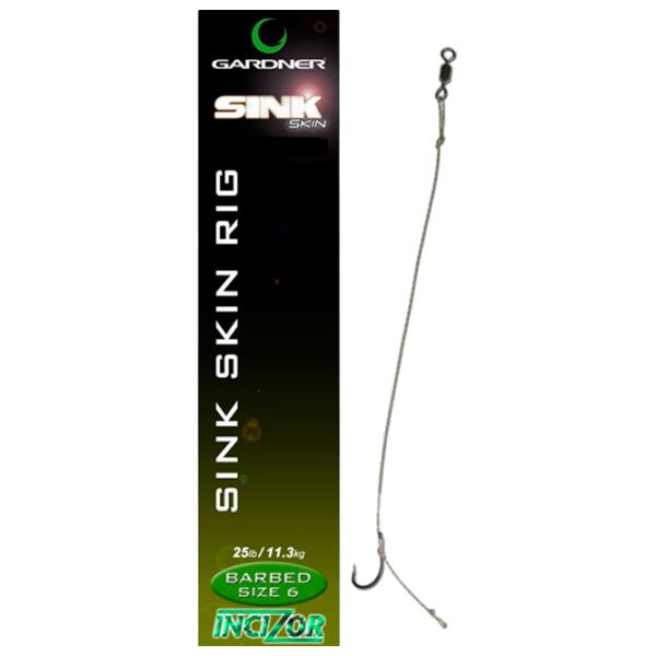 Рыболовный поводок Gardner SINK SKIN RIG BARBED 1/ 11.3 кг photo 1