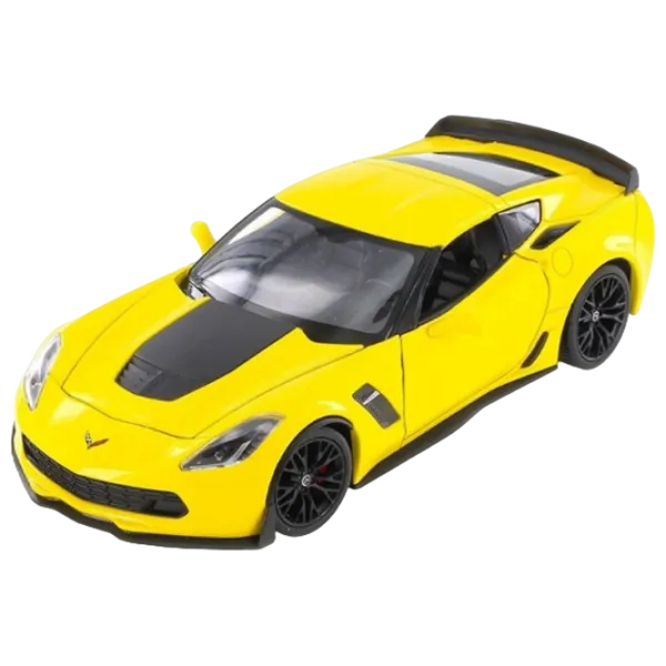 Mașină de colecţie Welly CHEVROLET COREVETTE 24085 Black Yellow photo 1