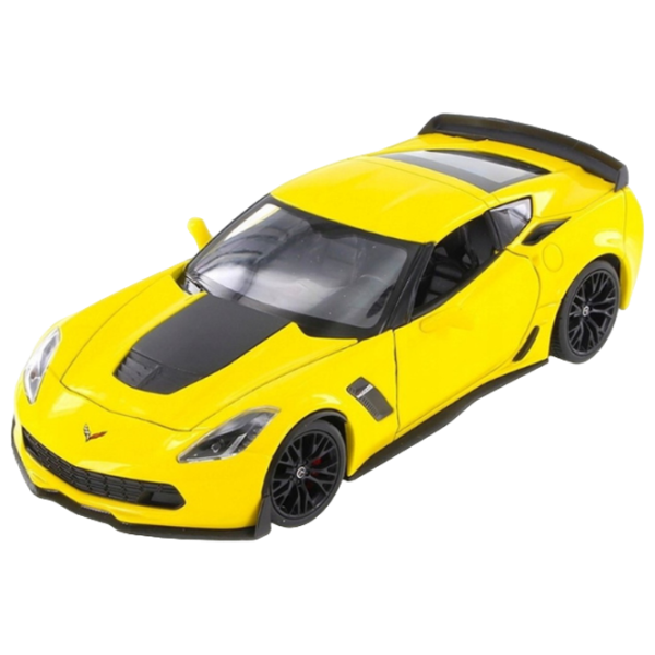 Mașină de colecţie Welly CHEVROLET COREVETTE 24085 Black Yellow photo 1