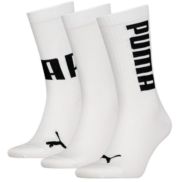 Ciorapi unisex Puma Big Logo Crew 3P 43-46/ White photo 1 Ciorapi unisex Puma Big Logo Crew 3P 43-46/ White photo 1