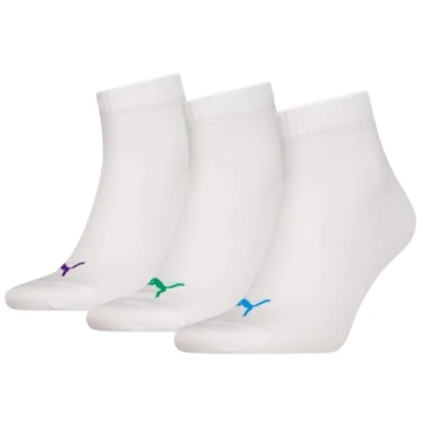 Ciorapi unisex Puma Quarter Plain 3P 35-38/ White photo 1 Ciorapi unisex Puma Quarter Plain 3P 35-38/ White photo 1