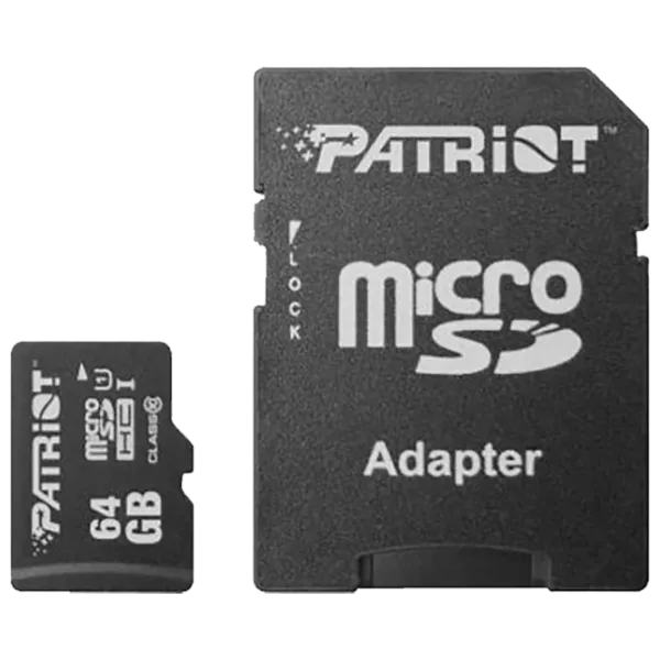 Карта памяти Patriot LX Series 64 ГБ MicroSD/ Class10 photo 1 Карта памяти Patriot LX Series 64 ГБ MicroSD/ Class10 photo 1
