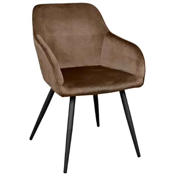 Scaun de bucătărie DecoPrim Airis Catifea/ Brown Black photo 1 Scaun de bucătărie DecoPrim Airis Catifea/ Brown Black photo 1