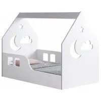 Pat pentru copii Happy Babies House Cloud L03 80 x 160 cm / PAL / White