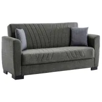 Canapea Fabulous Lori 2 (5641666) Pânză de iută/ Dark Gray