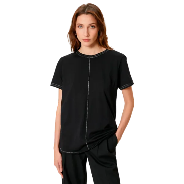 Tricou pentru femei Koton 4SAK50147EK 100% bumbac/ Black photo 1 Tricou pentru femei Koton 4SAK50147EK 100% bumbac/ Black photo 1