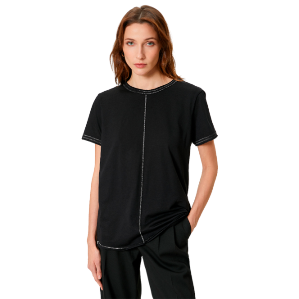 Tricou pentru femei Koton 4SAK50147EK 100% bumbac/ Black photo 1 Tricou pentru femei Koton 4SAK50147EK 100% bumbac/ Black photo 1